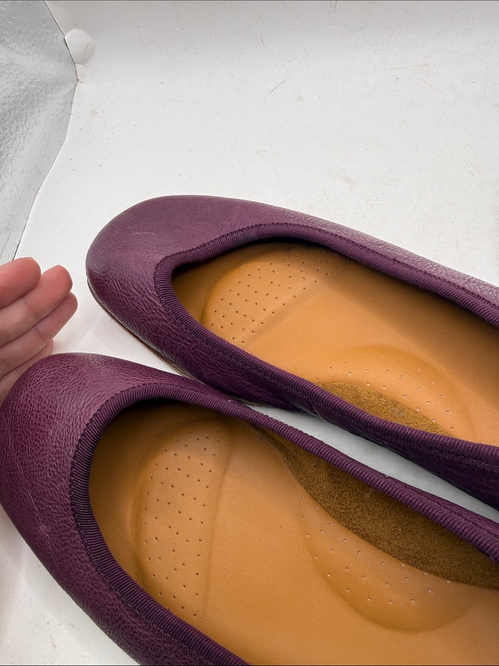 Kork Ease Purple Leather Ballet Flats Shoes Slip On Womens Size 8.5 M - Picture 8 of 16